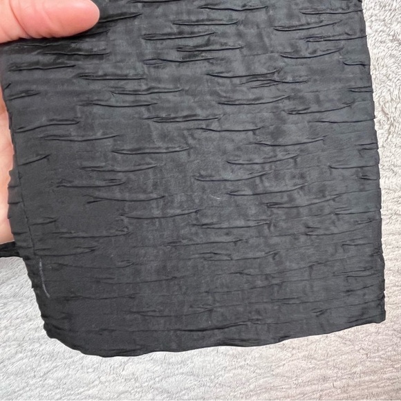 Eileen Fisher Women's 100% Silk Black Crinkle Magnetic Button Jacket Sz LP - Picture 10 of 15